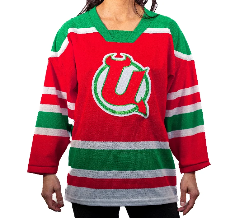 Utica Devils Red Throwback Youth Replica Jersey Vacation