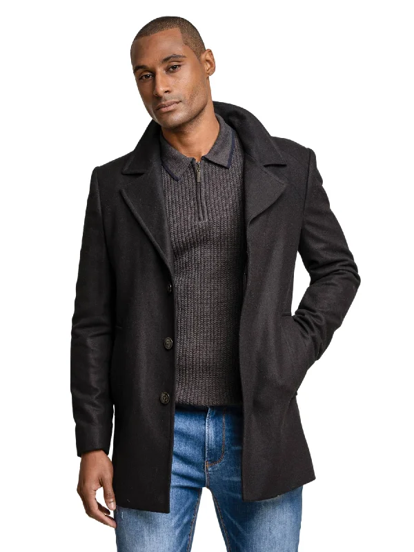 Black Coat Hip Men's Retro