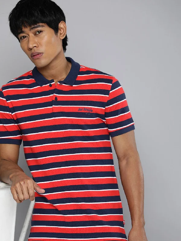 Men's Striped Polo T-shirt Relaxed Men's Australian 