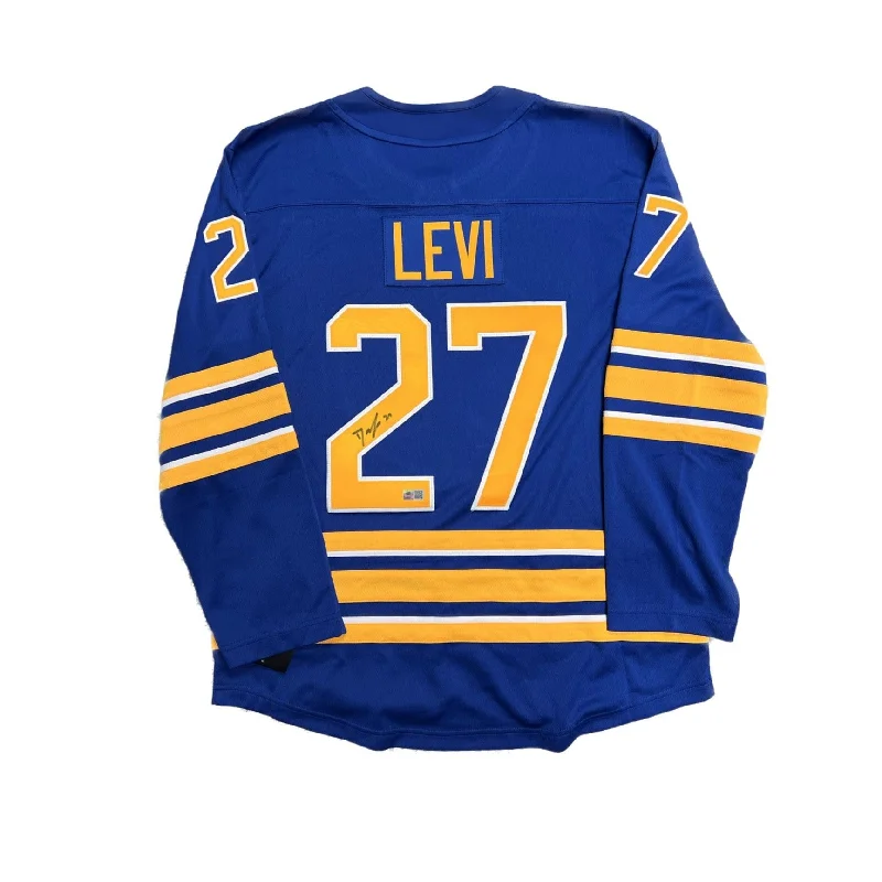 Devon Levi Signed Sabres Authentic Fanatics Blue Jersey Practical Men's Quick