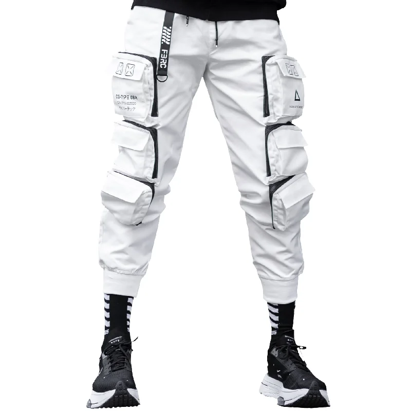 CG-Type 08R White Cargo Pants Laid