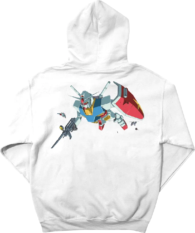 RX-78-2 Flight White Hoodie Tough Men's Military