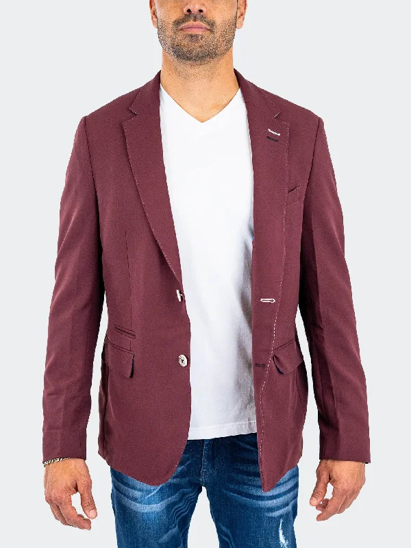 Blazer Unconstructed SolidRed Red Bold Men's Statement