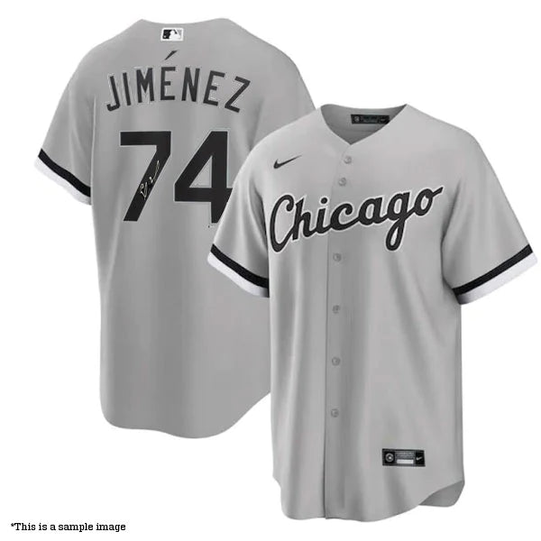 Eloy Jimenez Autographed White Sox Grey Replica Jersey Elegant Men's Cashmere