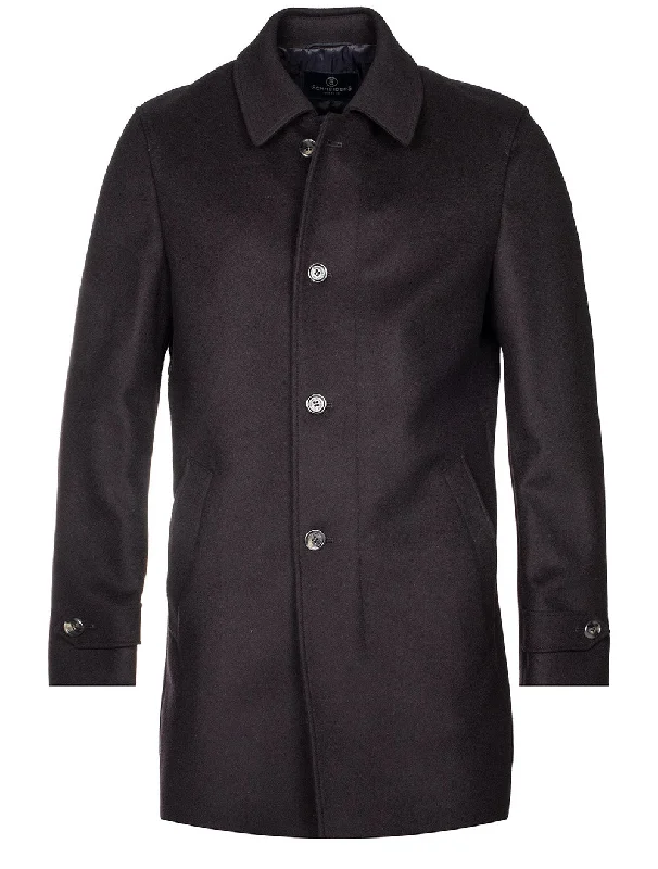 SCHNEIDER Ulando Overcoat Navy Earthy Men's Hemp