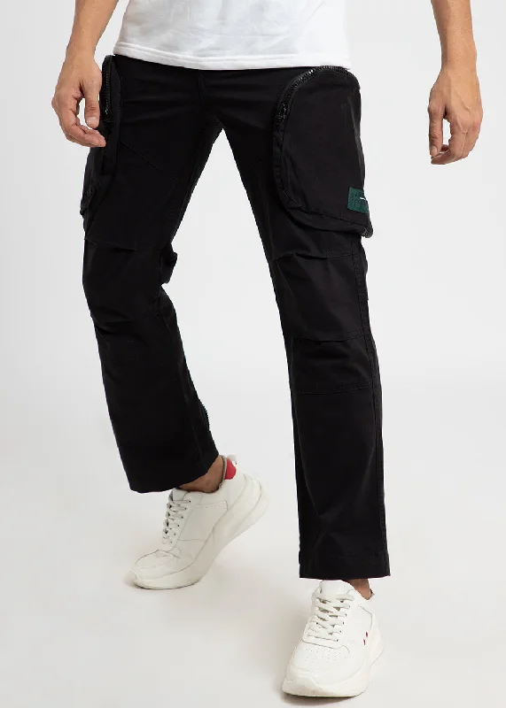 Steezy Black Zipper Cargo Pant Bold Men's Statement