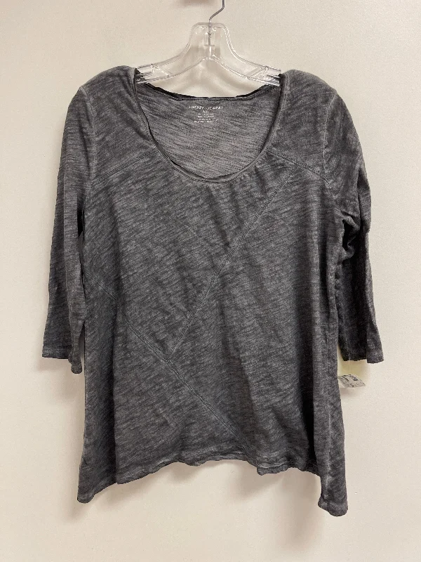 Top Long Sleeve By Dkny In Grey, Size: L Cool Men's Distressed