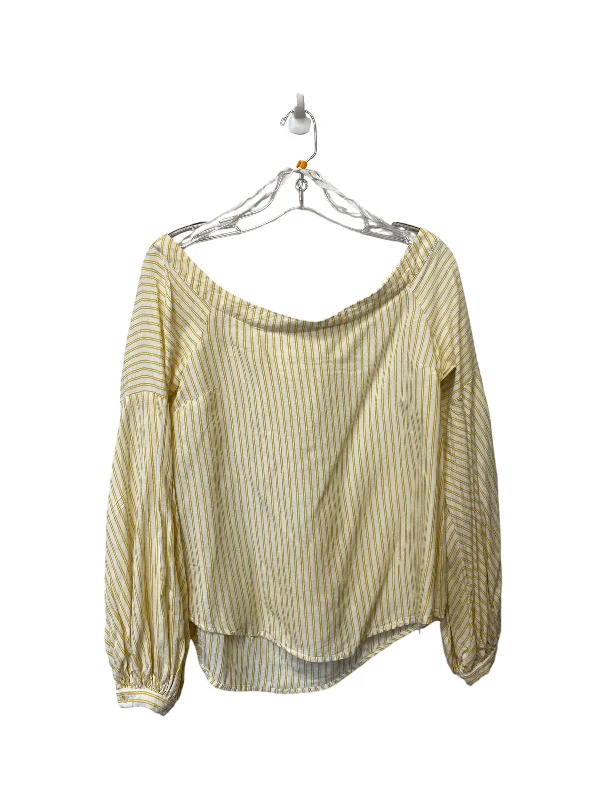 Top Long Sleeve By Maeve In Yellow, Size: 8 Streetwear Style