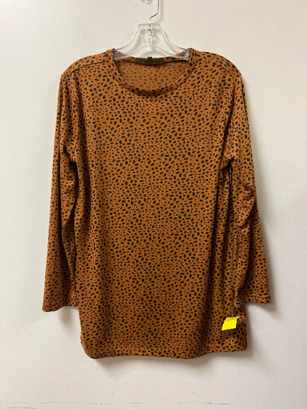 Top Long Sleeve By Clothes Mentor In Black & Brown, Size: M Bold Men's Animal