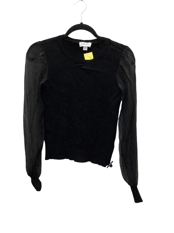 Top Long Sleeve By Carmen By Carmen Marc Valvo In Black, Size: S Bold Men's Statement