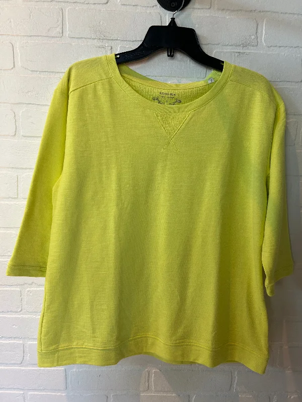 Top 3/4 Sleeve By Sonoma In Yellow, Size: L Practical Men's Quick