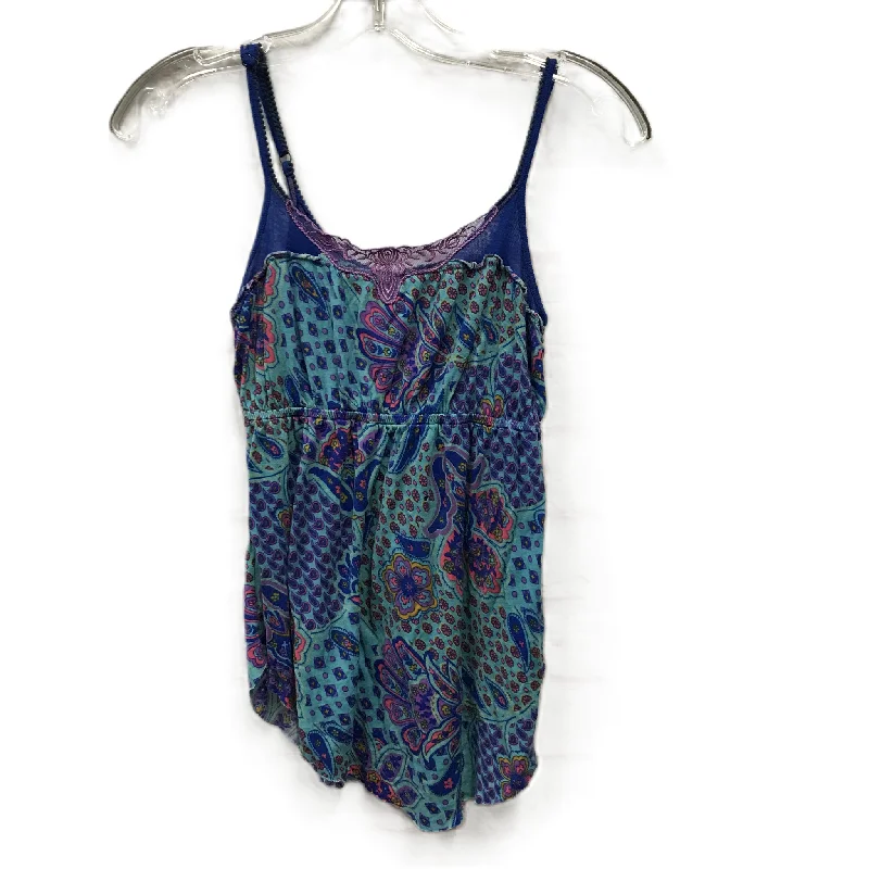 Blue Top Sleeveless By Free People, Size: Xs Hip Men's Urban