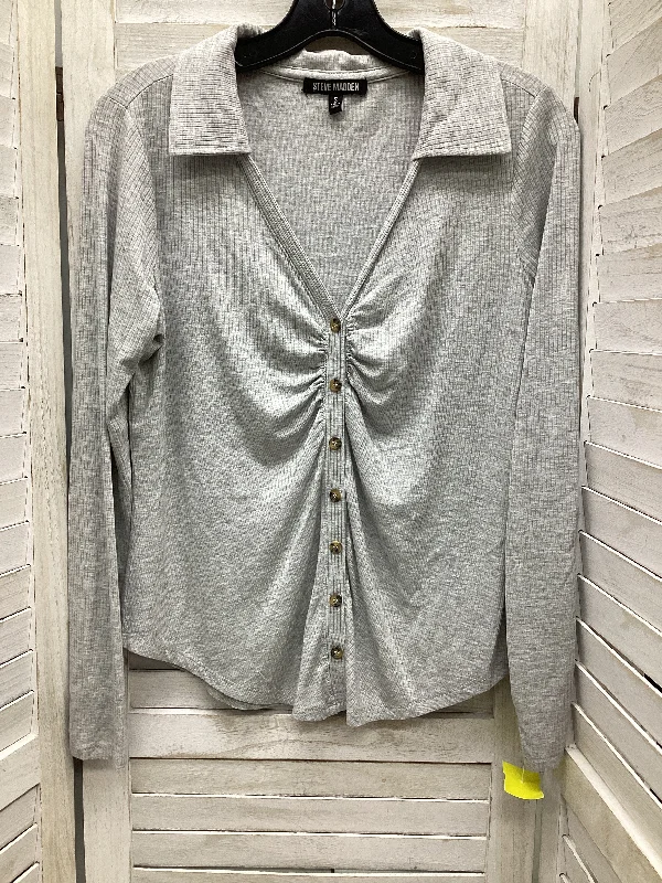 Top Long Sleeve Basic By Steve Madden In Grey, Size: S Earthy Men's Sustainable 