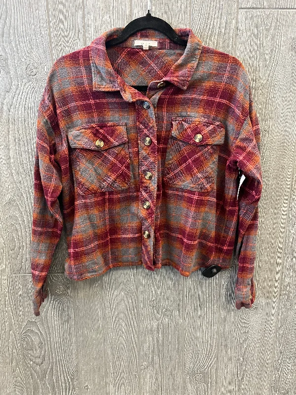 Top Long Sleeve By Maurices In Plaid Pattern, Size: L Earthy Men's Hemp