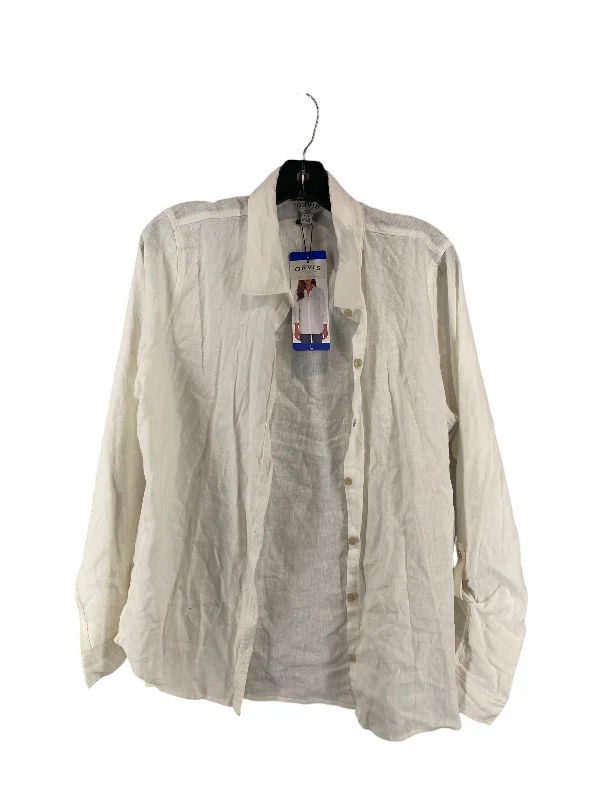 Top Long Sleeve By Orvis In White, Size: L Youthful Men's Anime