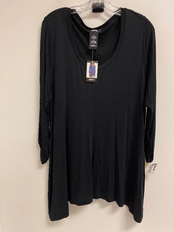 Tunic Long Sleeve By Premise In Black, Size: Xl Streetwear Style