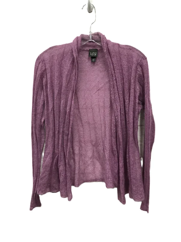 Purple Sweater Cardigan By Eileen Fisher, Size: L Cozy Men's Winter