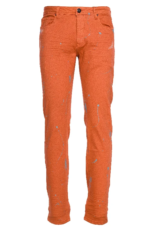 Riley | Twill Jean With Splatter British Gentleman Style