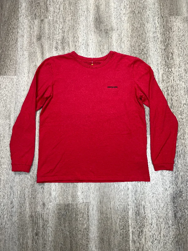 Top Long Sleeve By Patagonia In Red, Size: M Sleek Men's Contemporary 