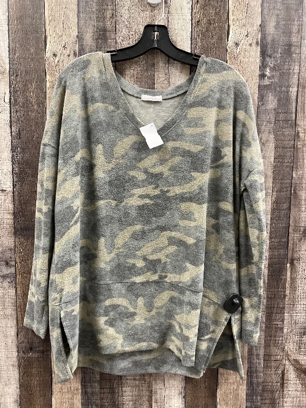 Top Long Sleeve By Cherish In Camouflage Print, Size: M Rugged Men's Outdoor 