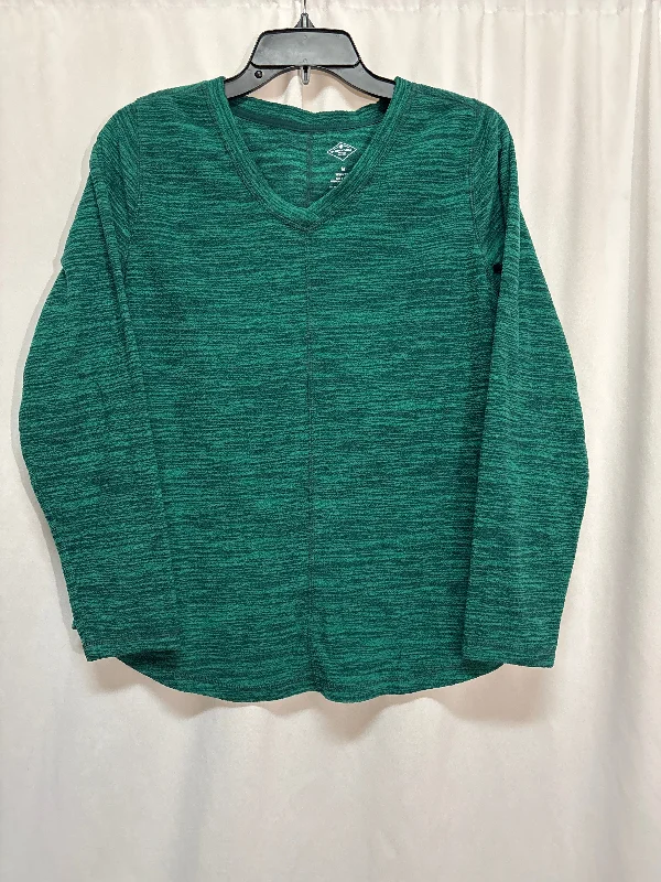 Top Long Sleeve By St Johns Bay In Green, Size: M Sleek Men's Metallic