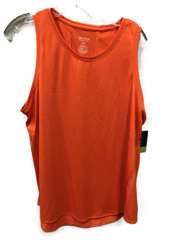 Orange Athletic Tank Top By Tek Gear, Size: 1x Street