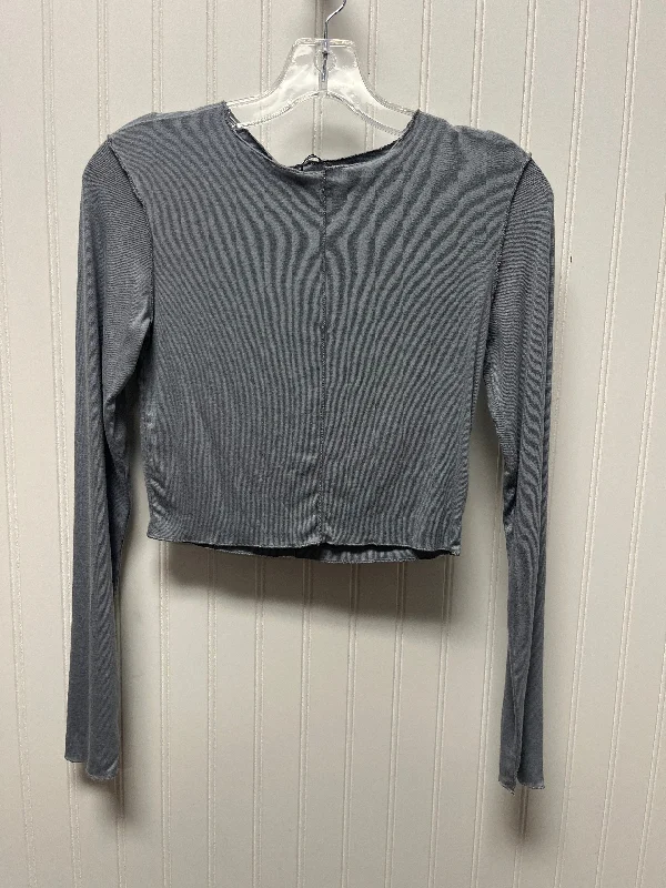 Top Long Sleeve By Zara In Blue, Size: M British Gentleman Style