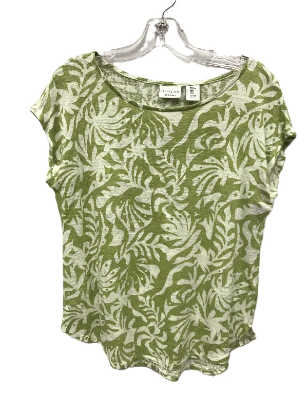 Green Top Short Sleeve By Rachel Zoe, Size: M Monochromatic All