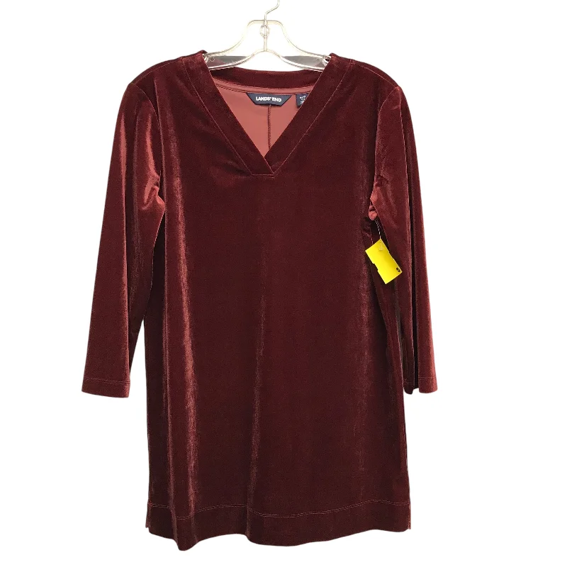 Top 3/4 Sleeve By Lands End In Red, Size:S Vacation