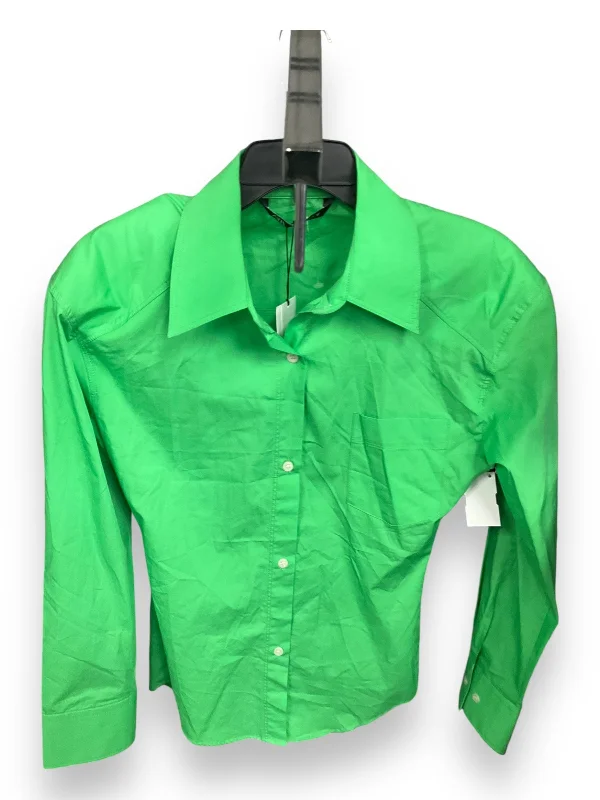 Top Long Sleeve By Zara In Green, Size: Xs Practical Men's Quick