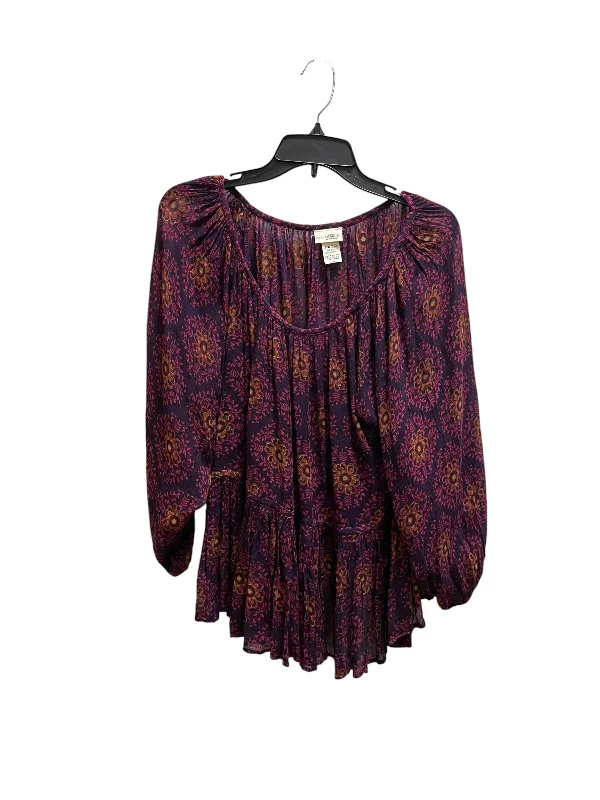 Top Long Sleeve By Natural Life In Purple, Size: Onesize Monochromatic All