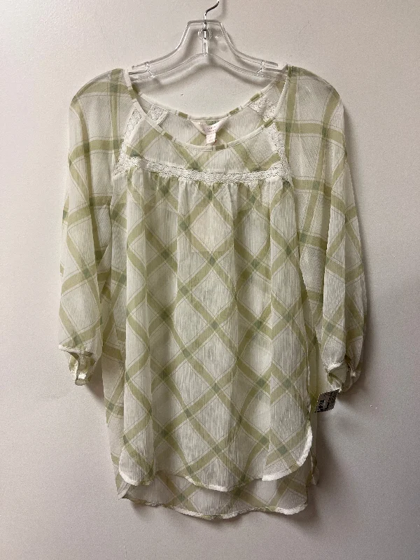 Top Long Sleeve By Lc Lauren Conrad In Green, Size: M Artistic Men's Avant