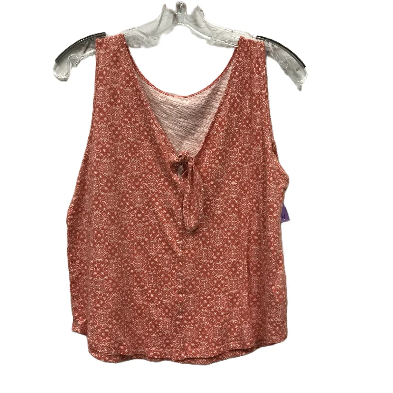 Orange Top Sleeveless By Loft, Size: Xs Laid