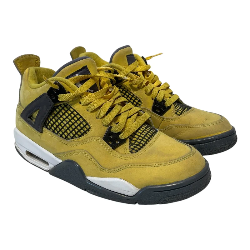 NIKE/Hi-Sneakers/US 7/Leather/YEL/Jordan 4 Lightning Trendy Men's Scandinavian