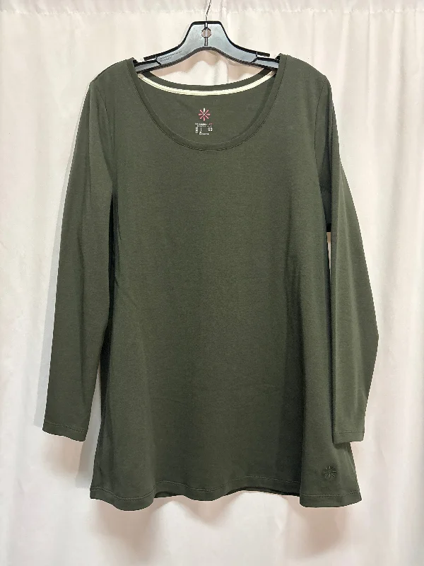 Top Long Sleeve By Isaac Mizrahi Live Qvc In Green, Size: L Preppy Men's College