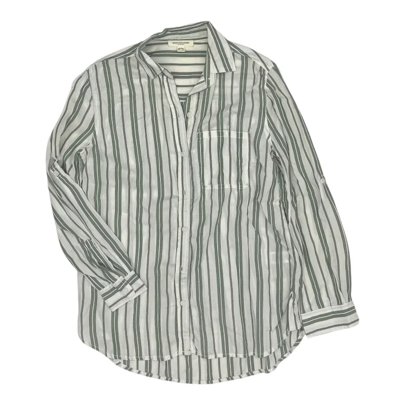 Top Ls By Beachlunchlounge In Green & White, Size:Xs Practical Men's Multi