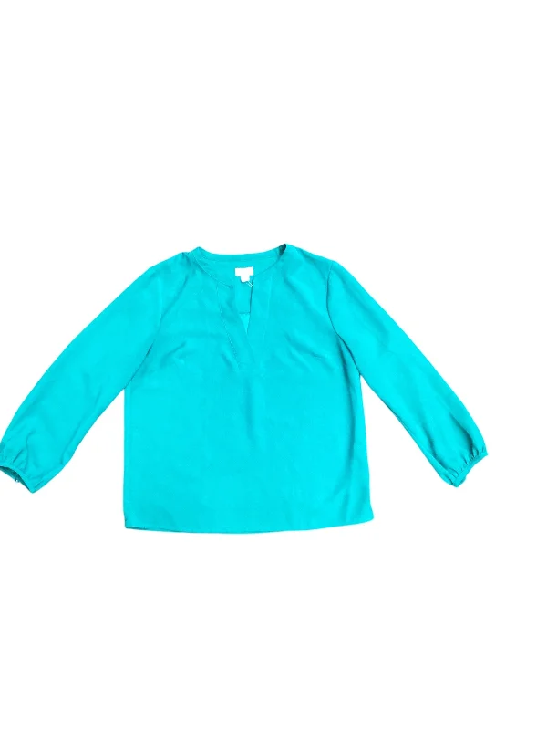 Top Long Sleeve By J. Crew In Teal, Size: S Unique Men's Patch