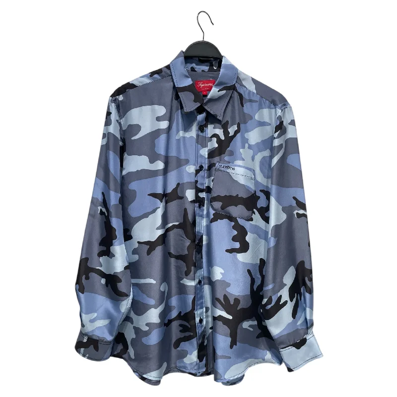 Supreme/LS Shirt/L/Silk/BLU/Camouflage/ Dynamic Men's Glow