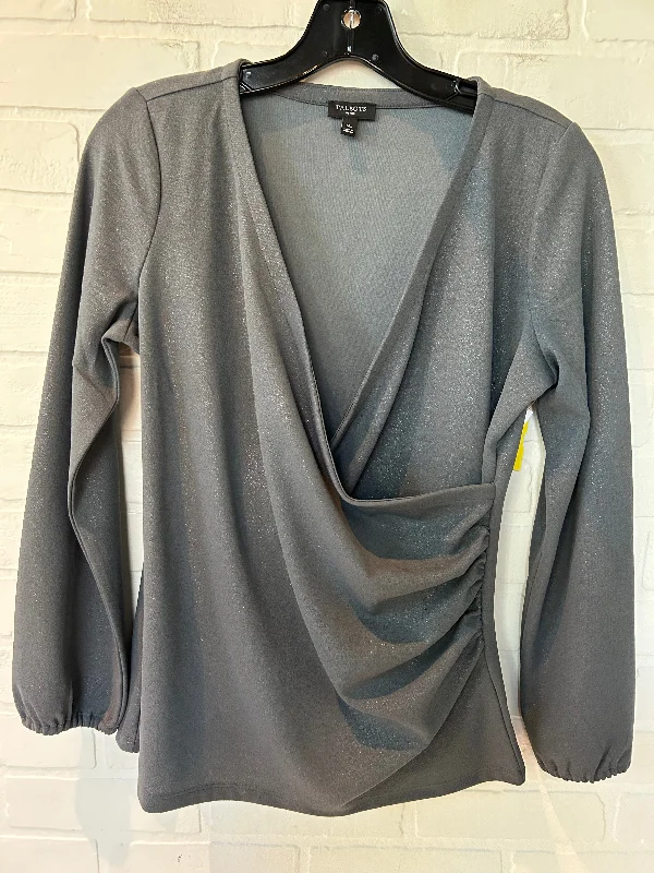 Top Long Sleeve By Talbots In Grey, Size: Mp Masculine Men's Thick