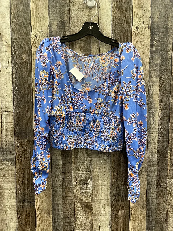 Top Long Sleeve By Free People In Blue, Size: S Relaxed Men's Australian 