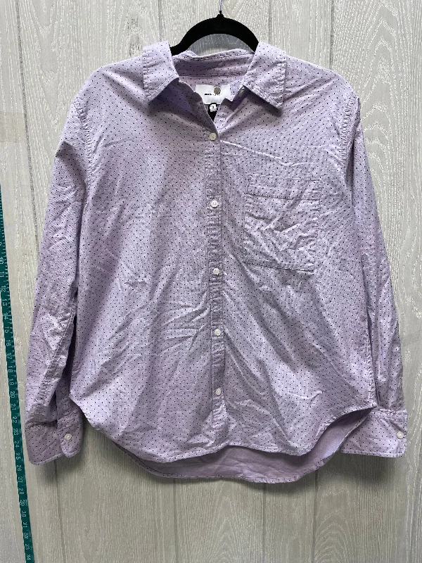 Top Long Sleeve By Current/elliott In Polkadot Pattern, Size: L Laid