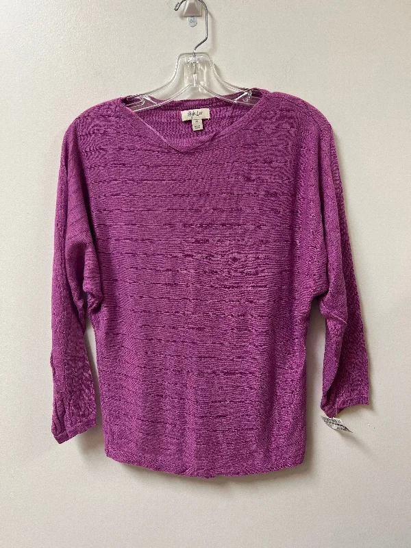 Top Long Sleeve By Style And Company In Purple, Size: Xs Monochromatic Office Style