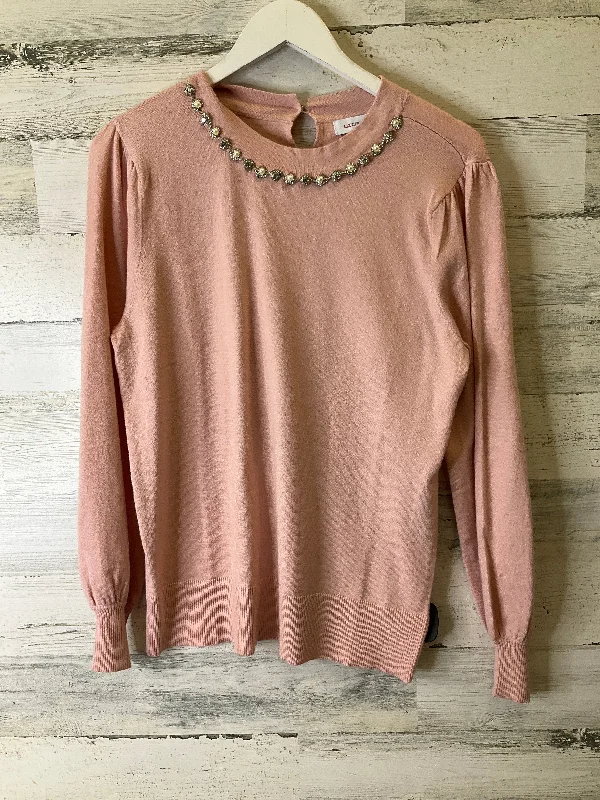 Top Long Sleeve By Liz Claiborne In Pink, Size: M Casual Men's Short