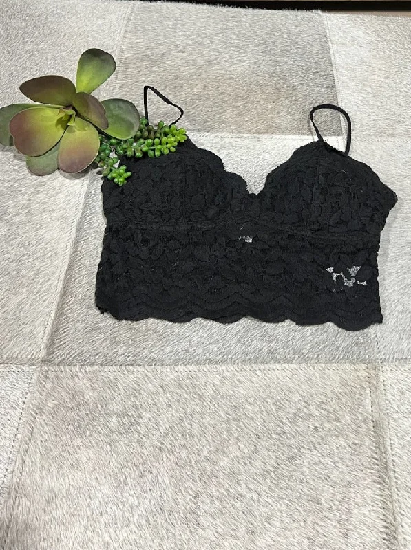 Mia Black Lace Bralette Earthy Men's Hemp