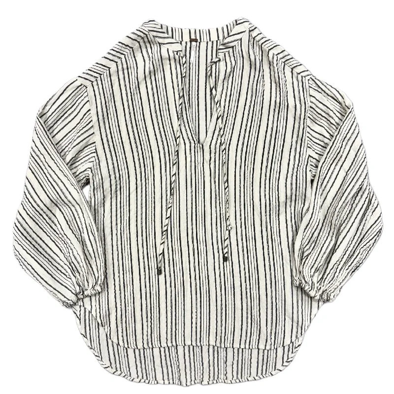 Top Long Sleeve By Free People In Striped Pattern, Size: Xs Traditional Men's Wool